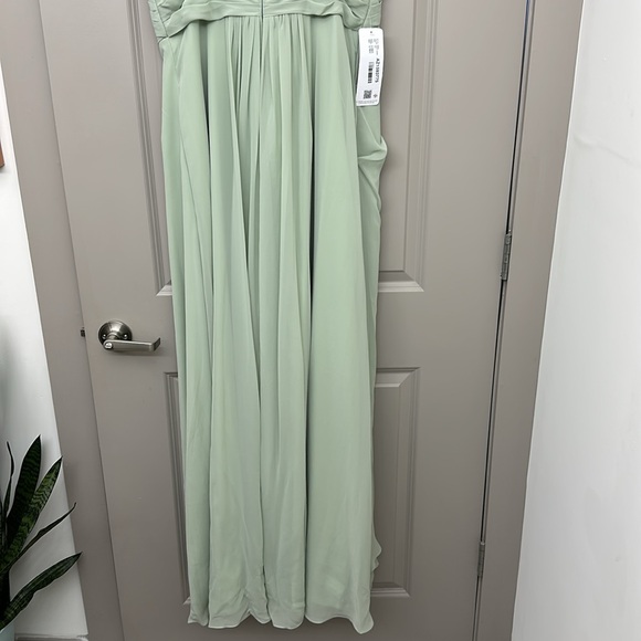 Dusty sage Azazie floor length gown - Picture 9 of 9